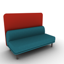 Soft Privacy Lounge Armless 2-Seater