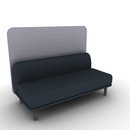 Soft Privacy Lounge Armless 2-Seater