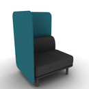 Soft Partial Privacy Lounge 1-Seater Right Hand
