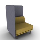 Soft Partial Privacy Lounge 1-Seater Right Hand