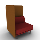Soft Partial Privacy Lounge 1-Seater Right Hand