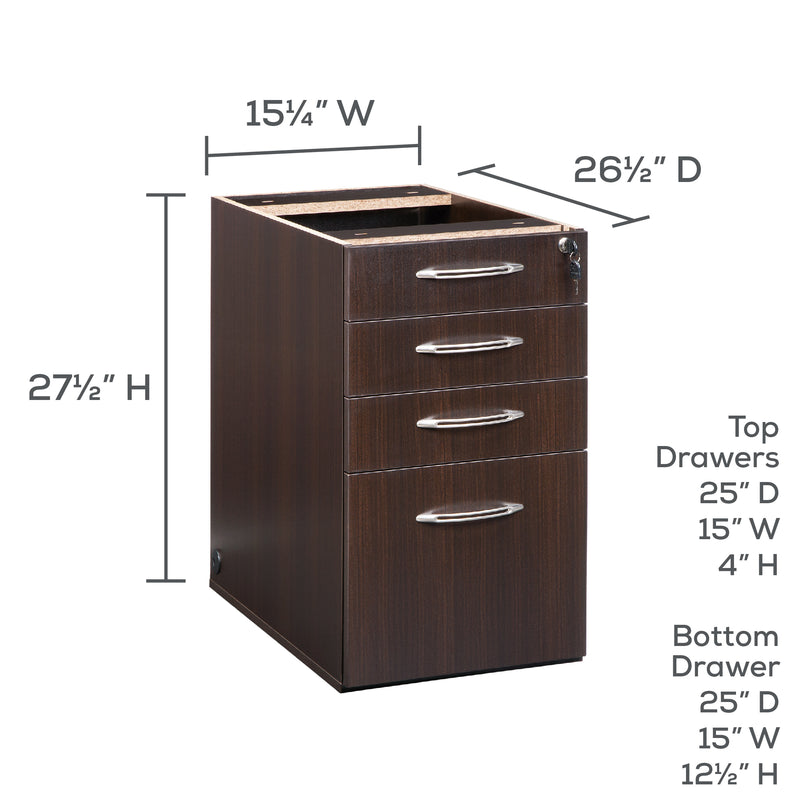 Aberdeen® Series Desk Pedestal, Pencil/Box/Box/File