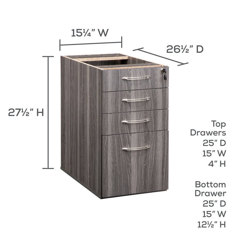 Aberdeen® Series Desk Pedestal, Pencil/Box/Box/File