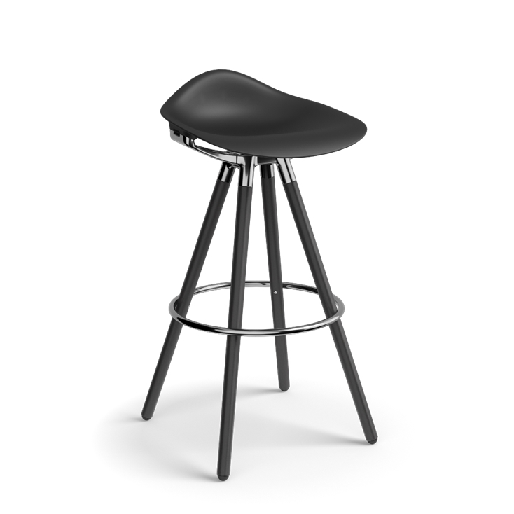 Sedeo Solid Oak Black Stool