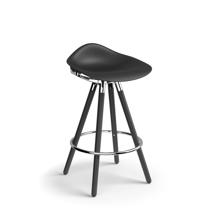 Sedeo Solid Oak Black Stool