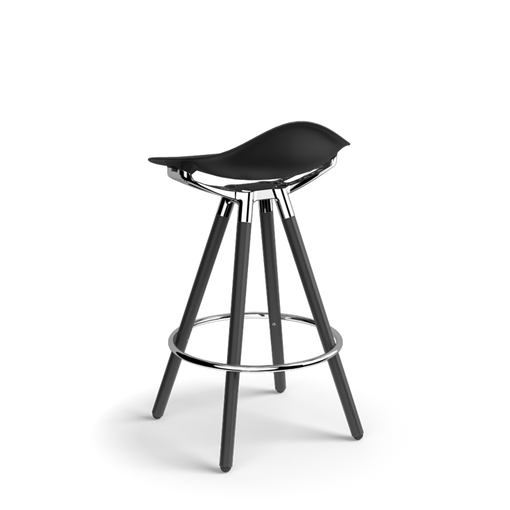 Sedeo Solid Oak Black Stool