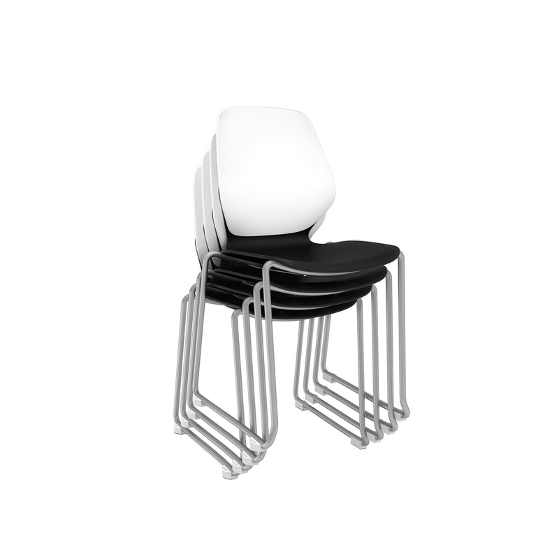 Arcozi Sled Base Stack Chair With Poly