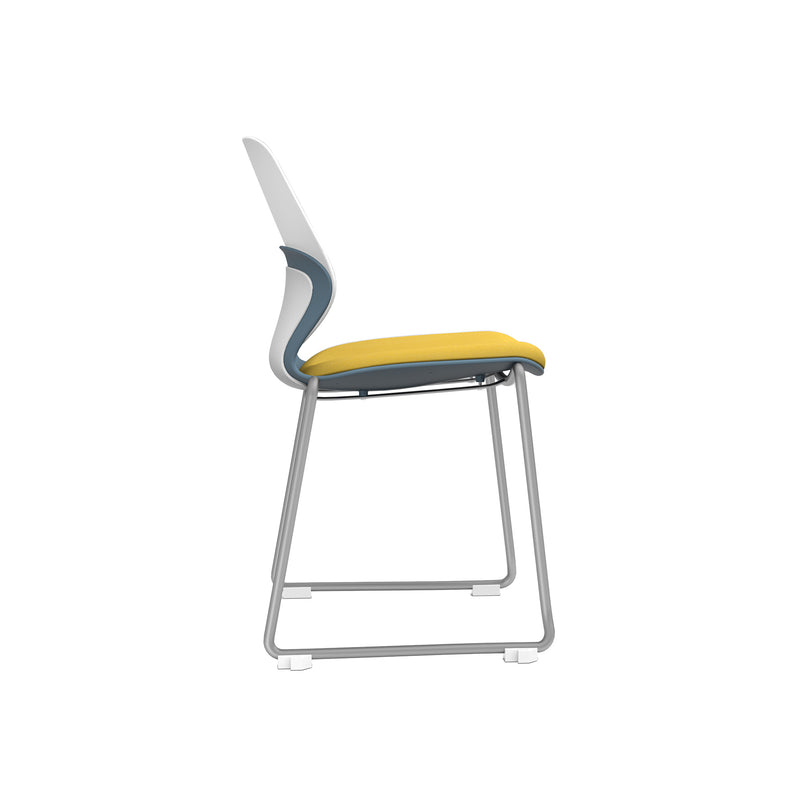 Arcozi Sled Base Stack Chair With Upholstery