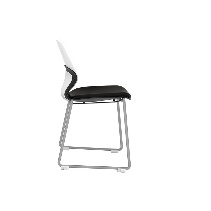 Arcozi Sled Base Stack Chair With Upholstery