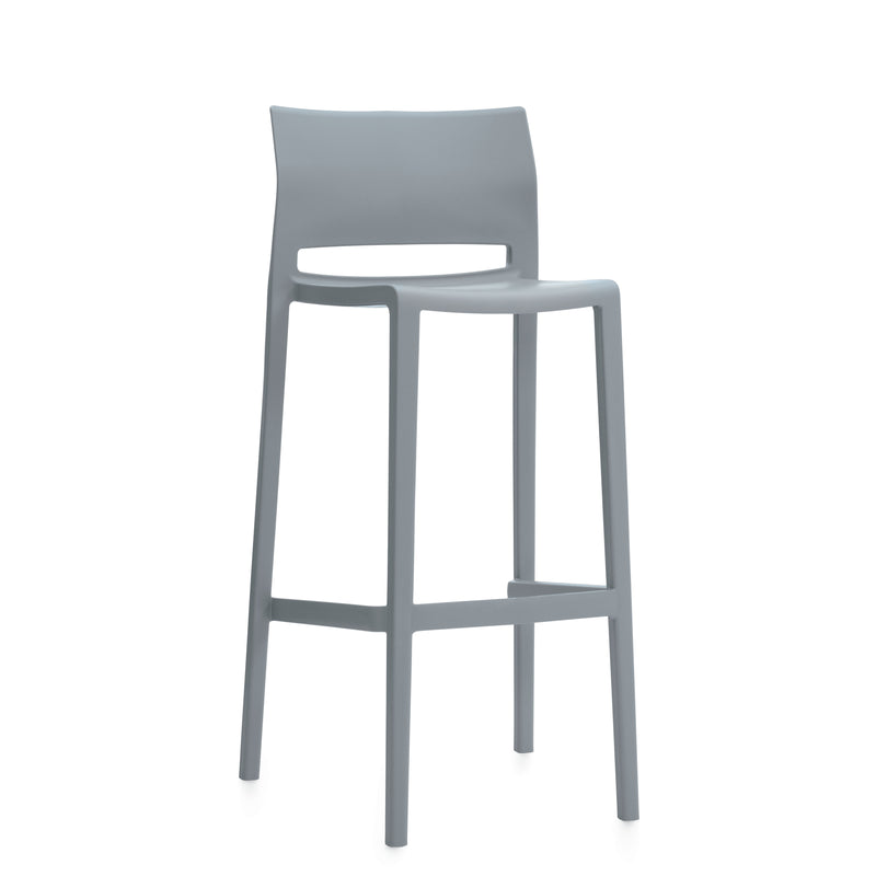 Bakhita™ Armless Bar Stool with Polymer Seat & Back