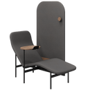 Avalon Chaise Lounge Chair with Privacy Screen and Side Table