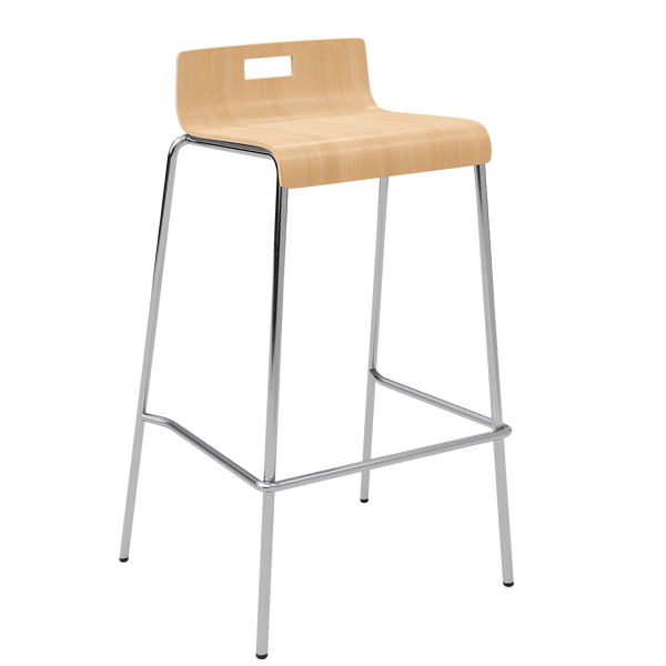 KFI Jive Low Back Wood Laminate Bar Stool