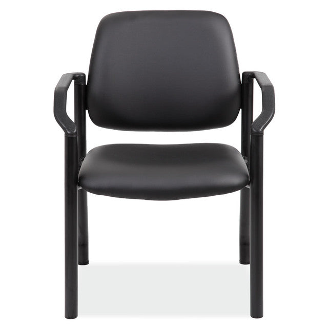 Big & Tall Guest Chair with Arms and Black Frame - 22"W