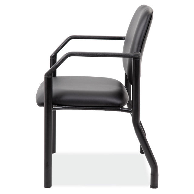 Big & Tall Guest Chair with Arms and Black Frame - 22"W