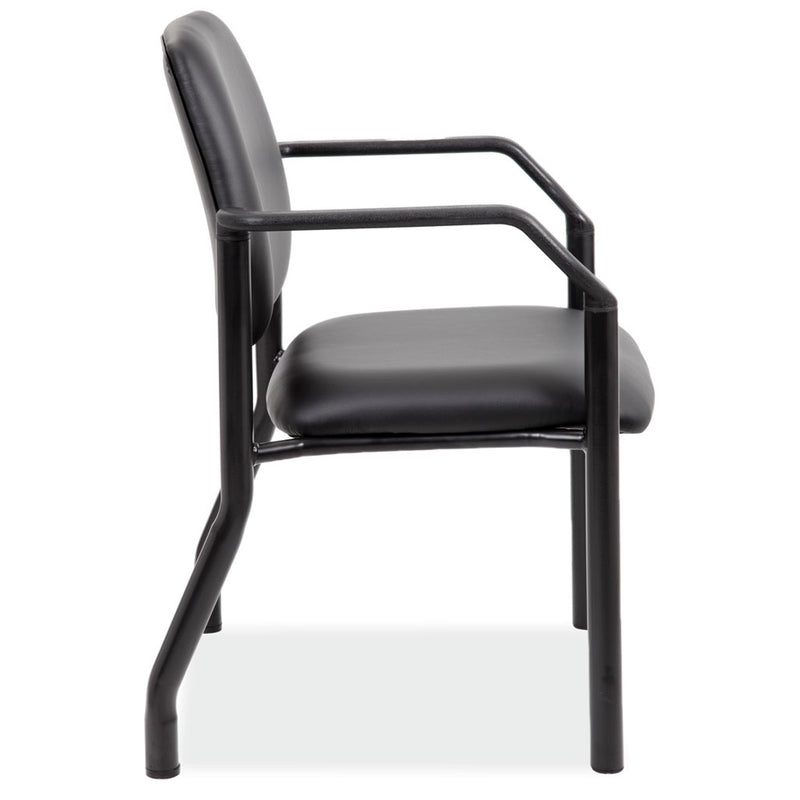 Big & Tall Guest Chair with Arms and Black Frame - 22"W