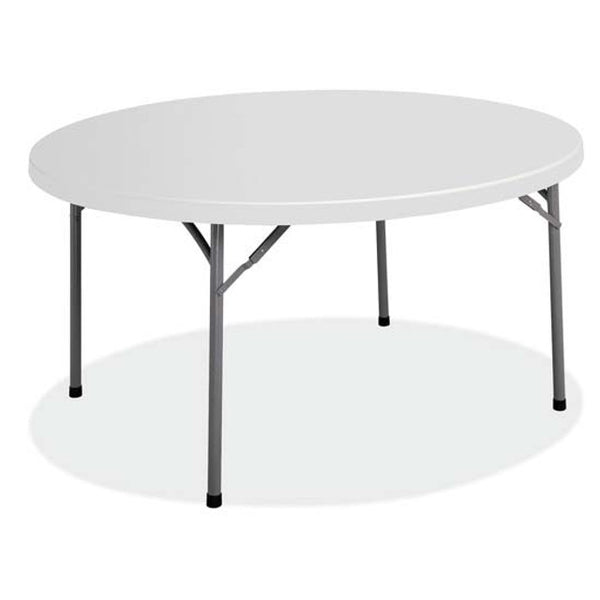 Blow Molded Plastic Round Folding Table - 60''Dia