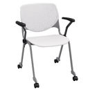 Kool Stackable Polypropylene Training Room Chair with Arms