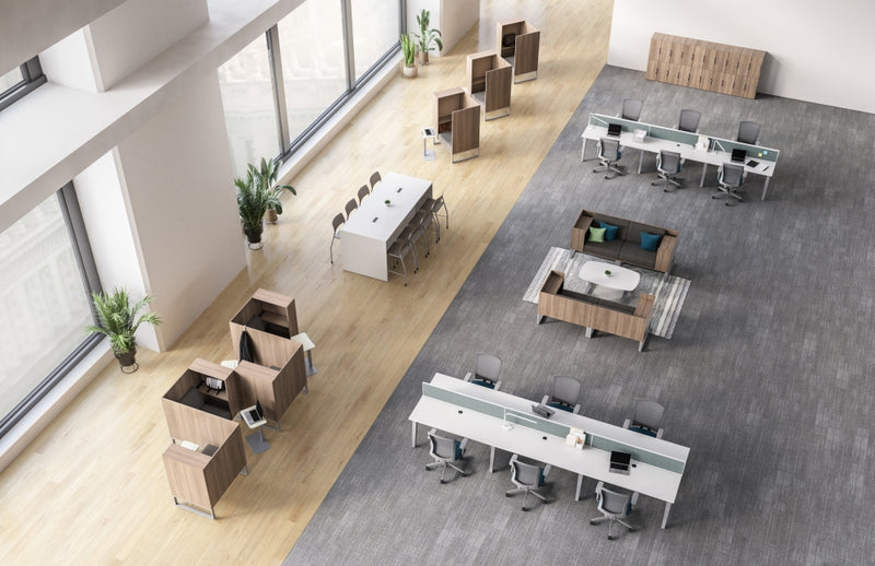 Chatham Cove 3-Sided Work Lounge Left Powered 34H