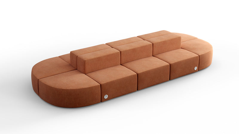 KFI Studios Conversa 15'W x 6'D 10-Piece Modular Lounge Seating Package