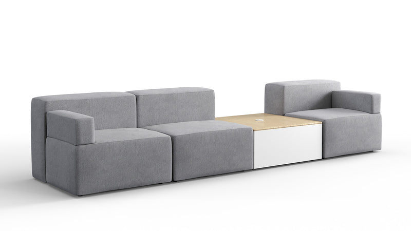 KFI Studios Conversa Collection 4 Piece Modular Sectional with Table