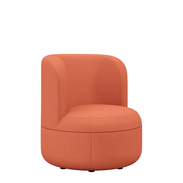Dotti Lounge Chair with Upholstered Back