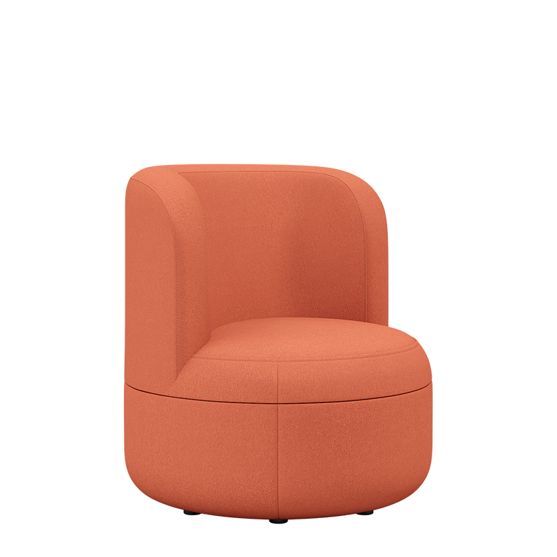Dotti Lounge Chair with Upholstered Back