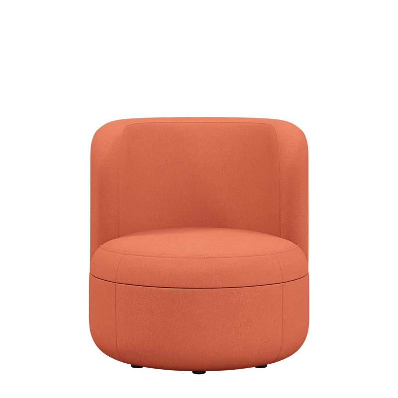 Dotti Lounge Chair with Upholstered Back
