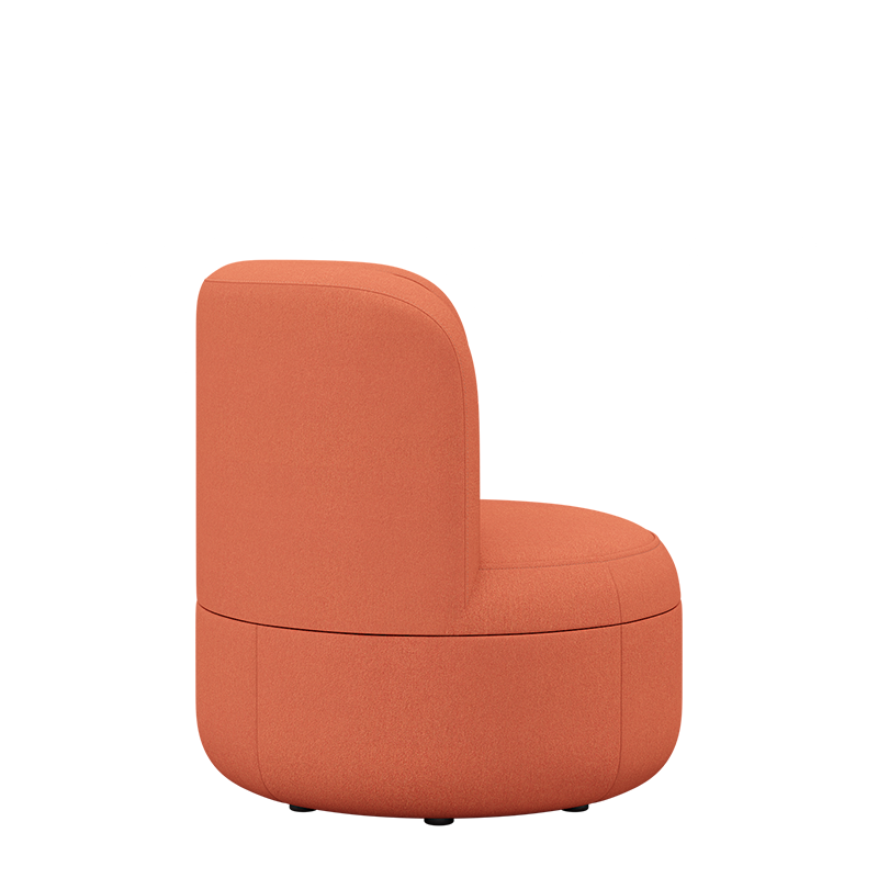 Dotti Lounge Chair with Upholstered Back