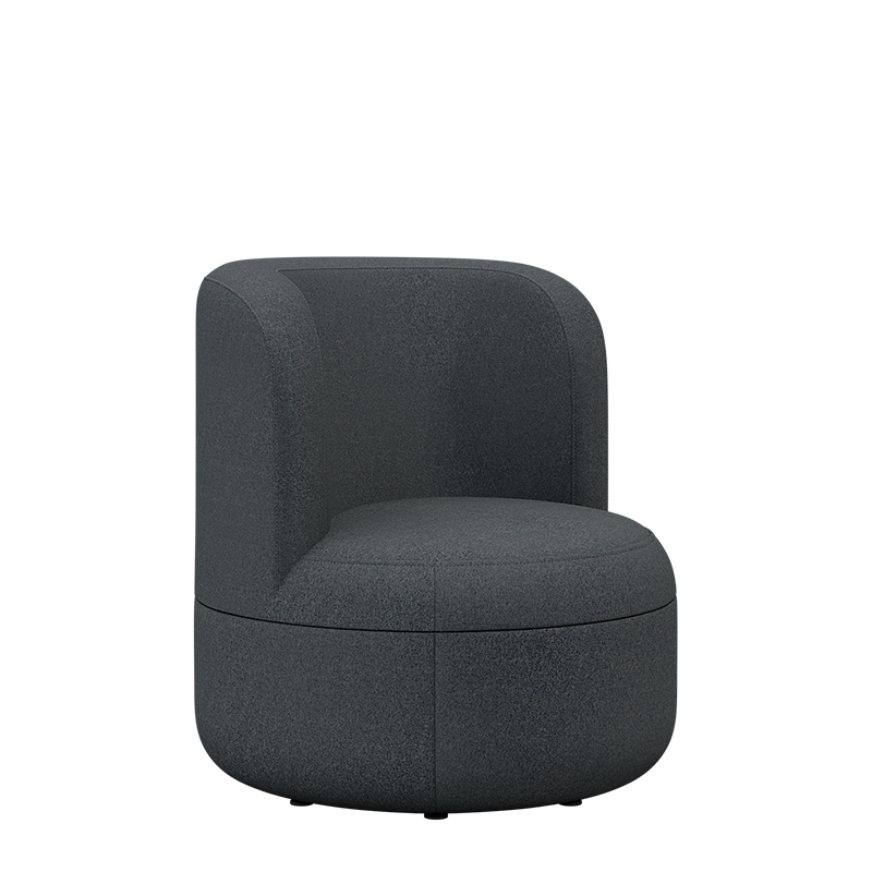 Dotti Lounge Chair with Upholstered Back
