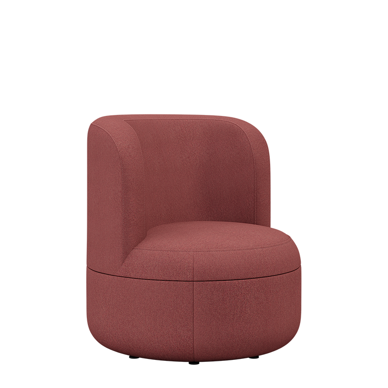 Dotti Lounge Chair with Upholstered Back