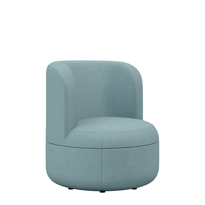 Dotti Lounge Chair with Upholstered Back
