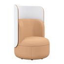 Lounge Chair with Upholstered Back and High Wood Surround