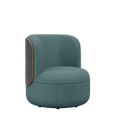 Dotti Lounge Chair with Upholstered Back and Low Wood Surround
