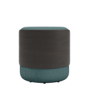 Dotti Lounge Chair with Upholstered Back and Low Wood Surround