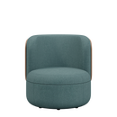 Dotti Lounge Chair with Upholstered Back and Low Wood Surround