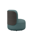 Dotti Lounge Chair with Upholstered Back and Low Wood Surround