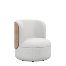 Dotti Lounge Chair with Upholstered Back and Low Wood Surround