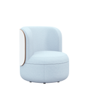 Dotti Lounge Chair with Upholstered Back and Low Wood Surround