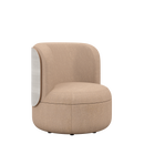 Dotti Lounge Chair with Upholstered Back and Low Wood Surround