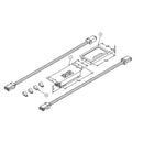 48" Surface Mount Table Kit, 2 Power Receptacles, Silver