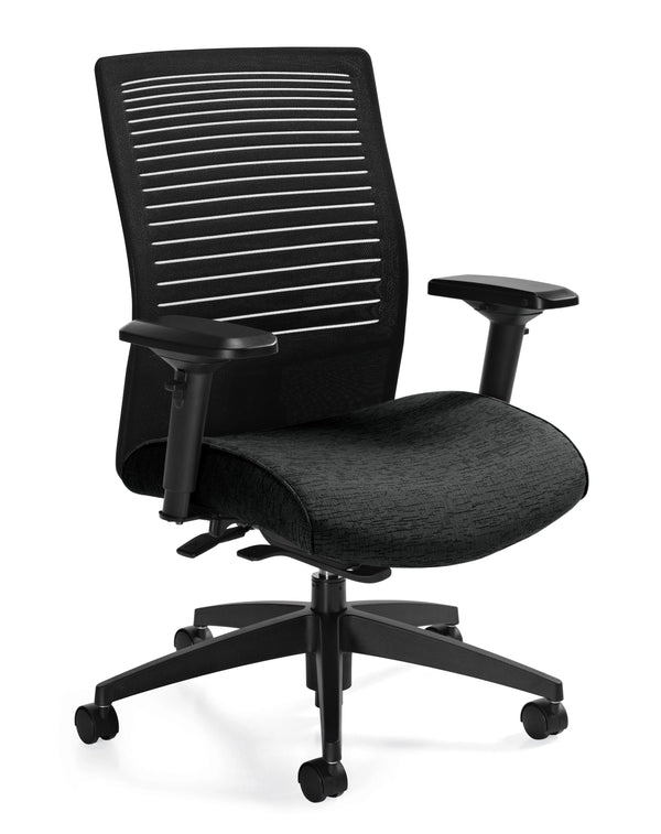 Loover™ Mesh Medium Back Weight Sensing Synchro-Tilter Ergonomic Chair