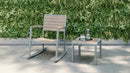 Eveleen Side Table Indoor / Outdoor Synthetic Polymer Aluminum Frame