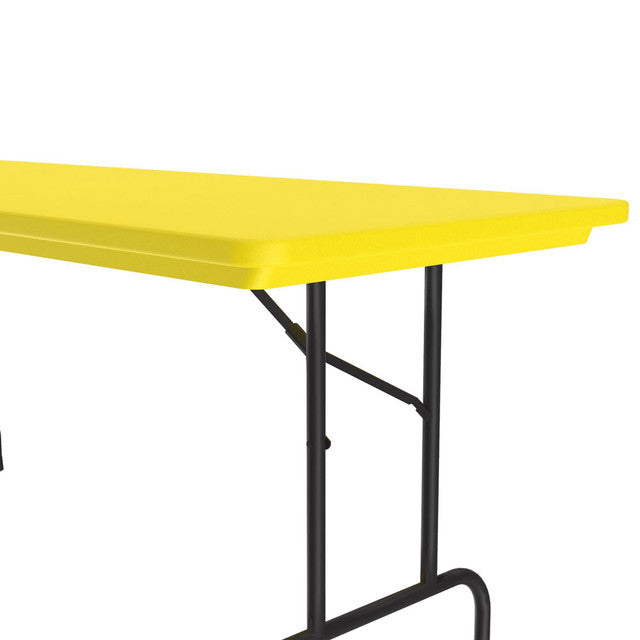 Colorful Blow Mold Fixed Height Folding Table - 60" x 30"