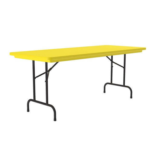 Colorful Blow Mold Fixed Height Folding Table - 60" x 30"