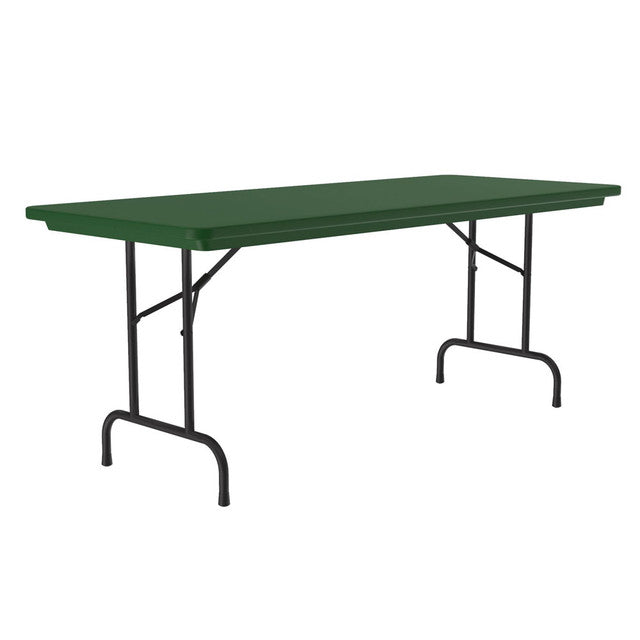 Colorful Blow Mold Fixed Height Folding Table - 60" x 30"