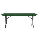 Colorful Blow Mold Fixed Height Folding Table - 60" x 30"