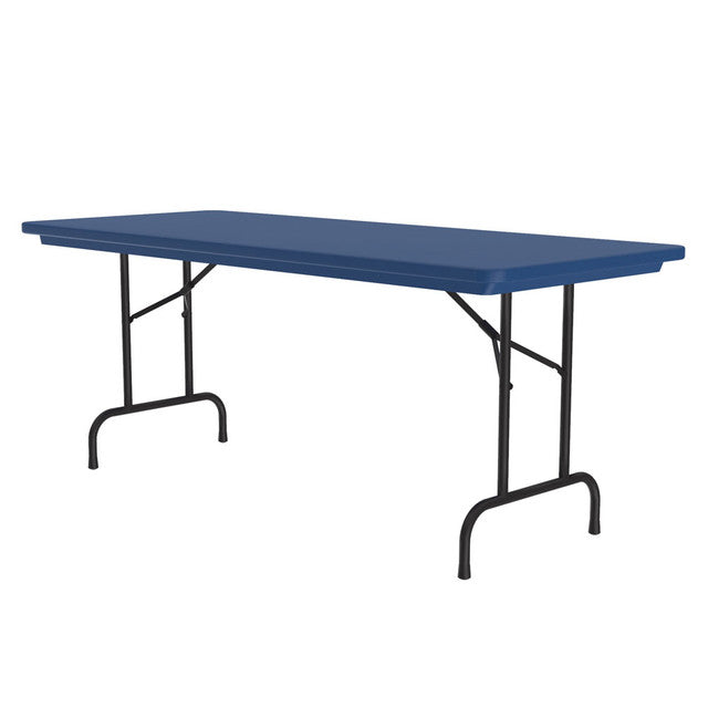 Colorful Blow Mold Fixed Height Folding Table - 60" x 30"