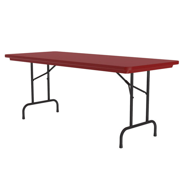 Colorful Blow Mold Fixed Height Folding Table - 60" x 30"