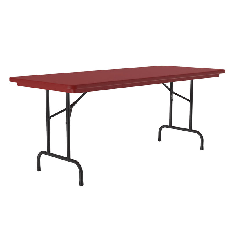 Colorful Blow Mold Fixed Height Folding Table - 60" x 30"