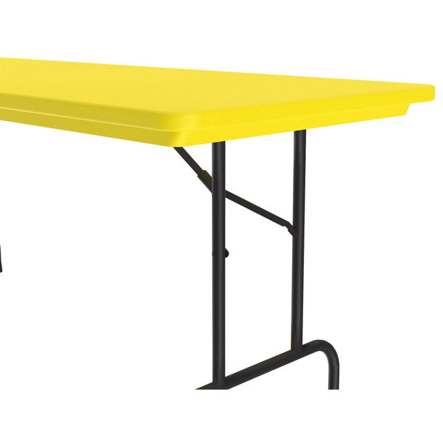 Colorful Blow Mold Fixed Height Folding Table - 72" x 30"